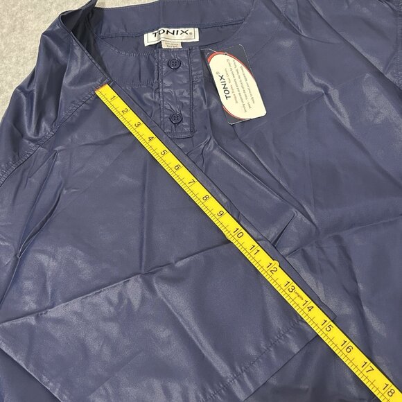 Vintage Tonix Men's Navy Blue Nylon Pullover Windbreaker Rain Jacket Men 2XL NWT - Picture 6 of 8